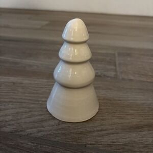 Handmade In USA‎ Pearl White Ceramic Christmas Trees 4.5"